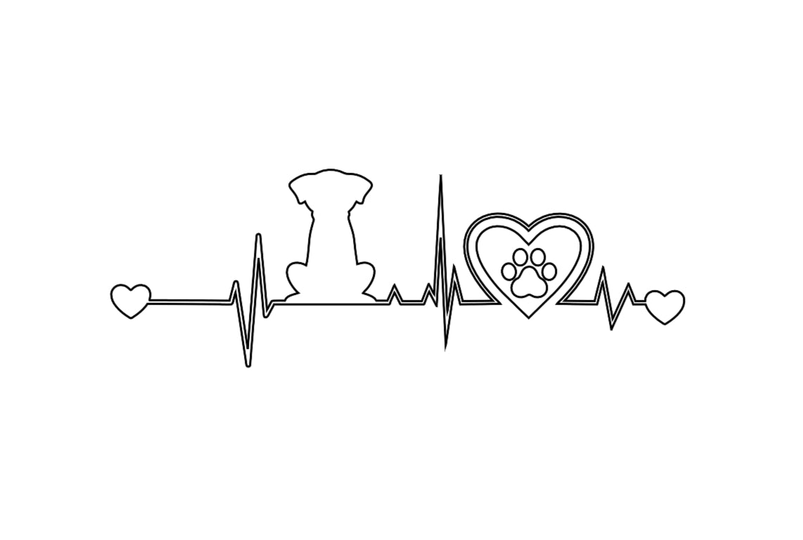 Dog EKG/Heartbeat Decal