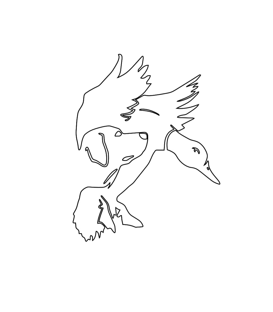 Lab and Duck Decal