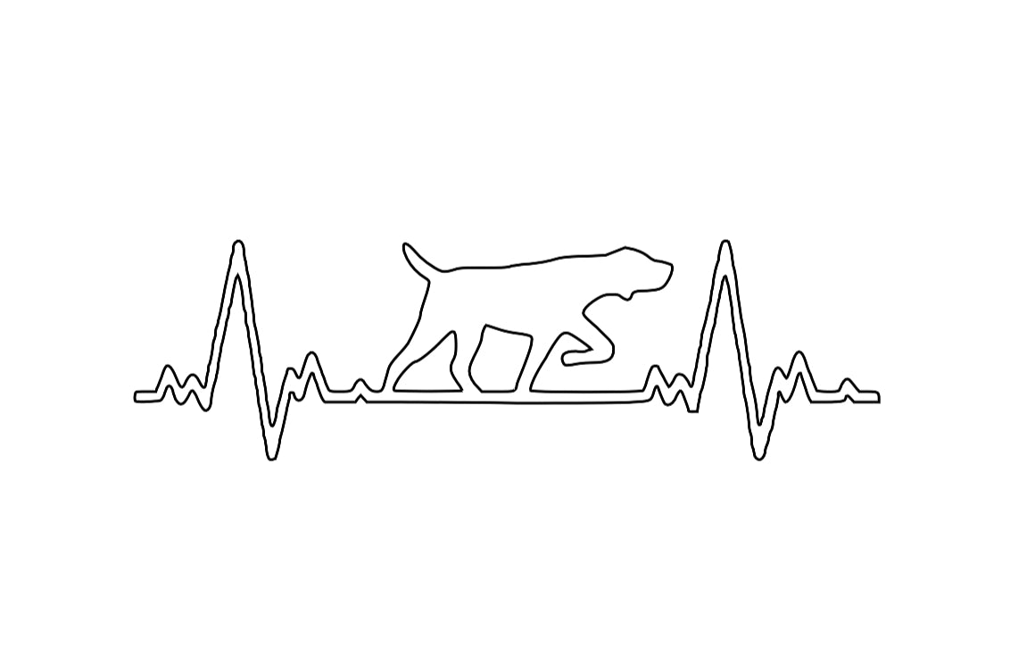 German Shorthaired Pointer EKG/Heartbeat Decal