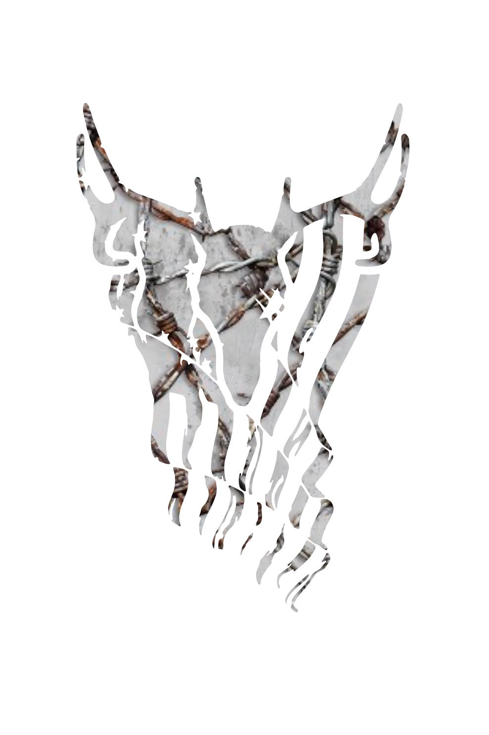 Buck Skull Flag Decal