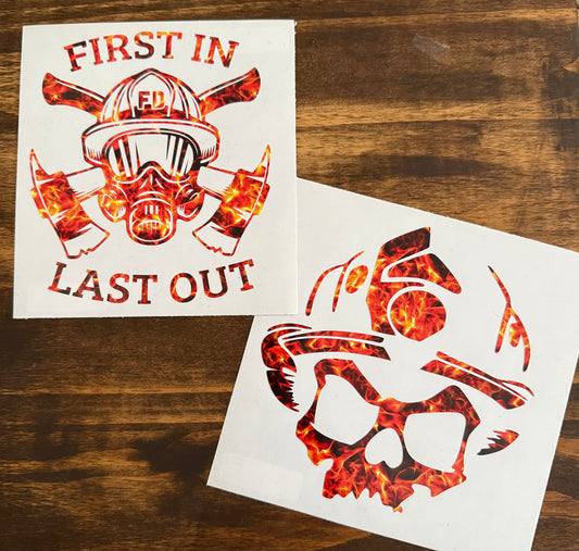 2 Firefighter Decals