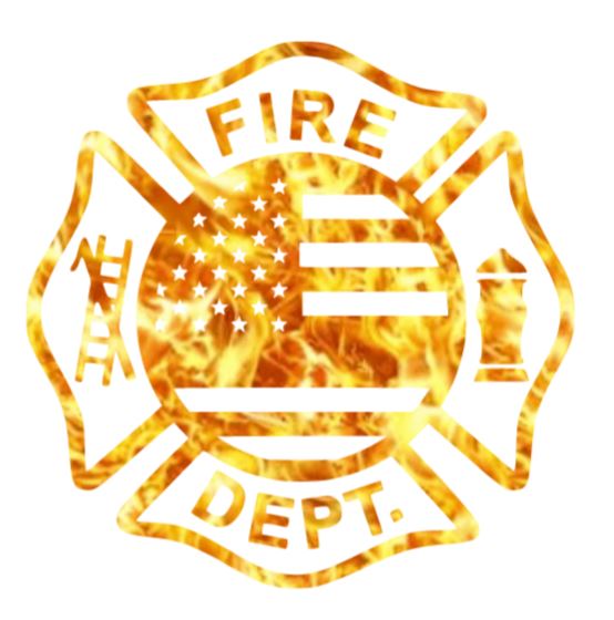 Fire Dept. Maltese Flag Decal