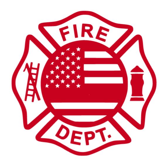Fire Dept. Maltese Flag Decal