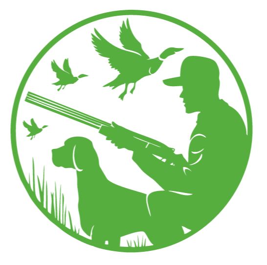 Hunter with Dog & Ducks Decal