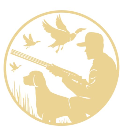Hunter with Dog & Ducks Decal