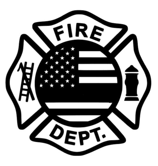 Fire Dept. Maltese Flag Decal