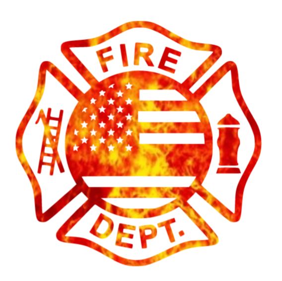Fire Dept. Maltese Flag Decal