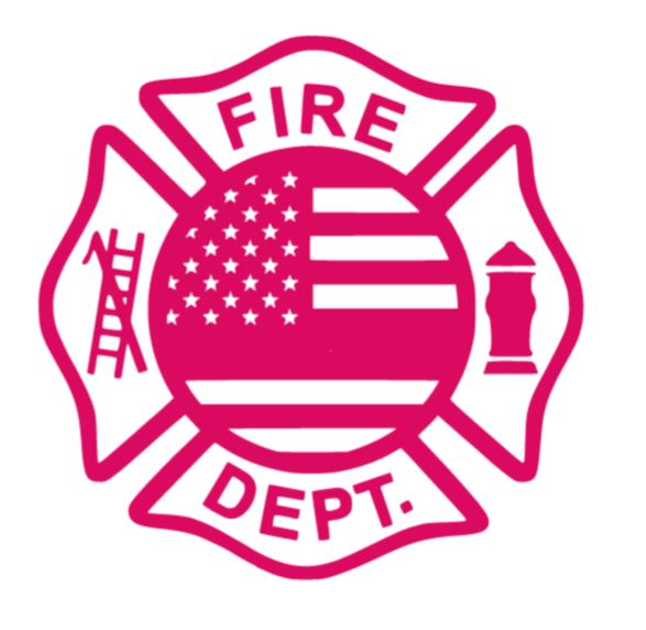 Fire Dept. Maltese Flag Decal