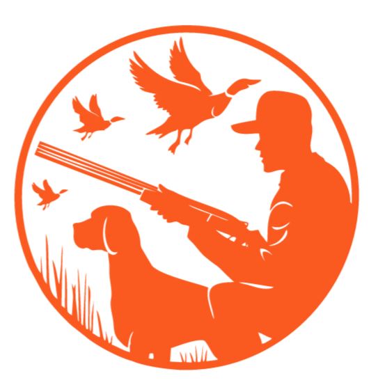 Hunter with Dog & Ducks Decal