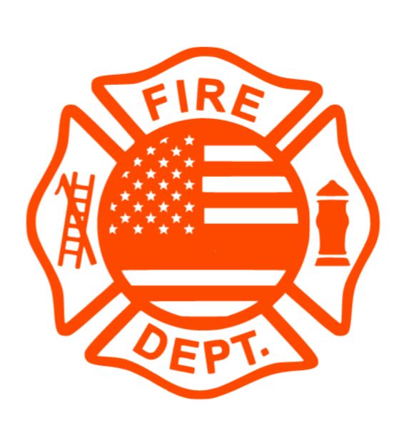 Fire Dept. Maltese Flag Decal
