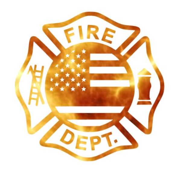 Fire Dept. Maltese Flag Decal