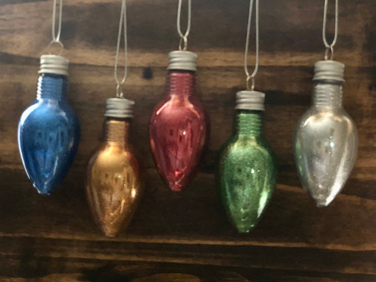 5-Pack Glittery Holiday Bulbs