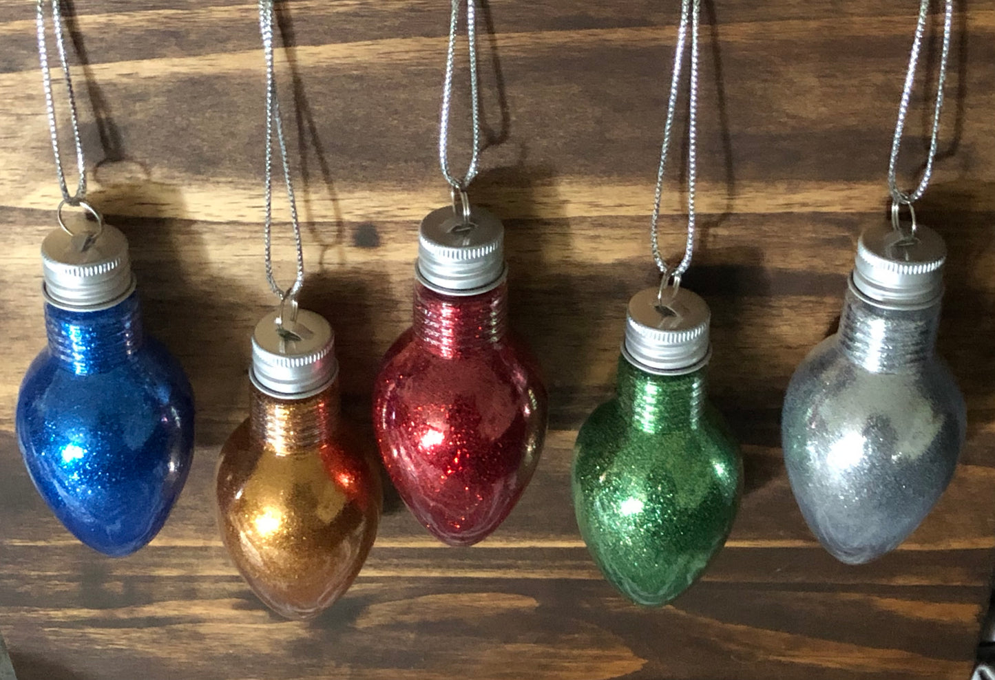 5-Pack Glittery Holiday Bulbs