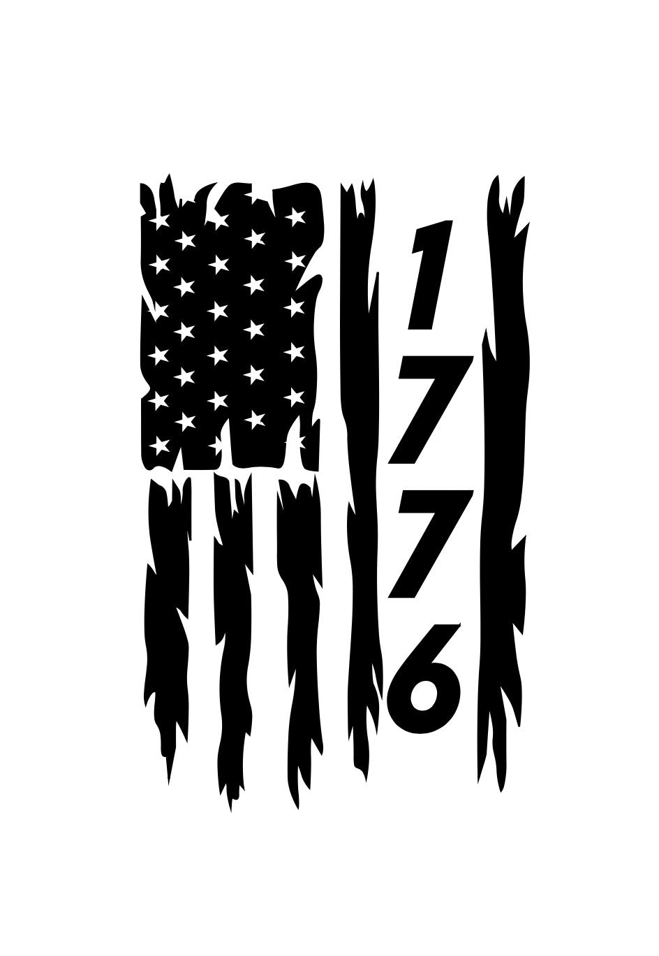 1776 Flag Decal