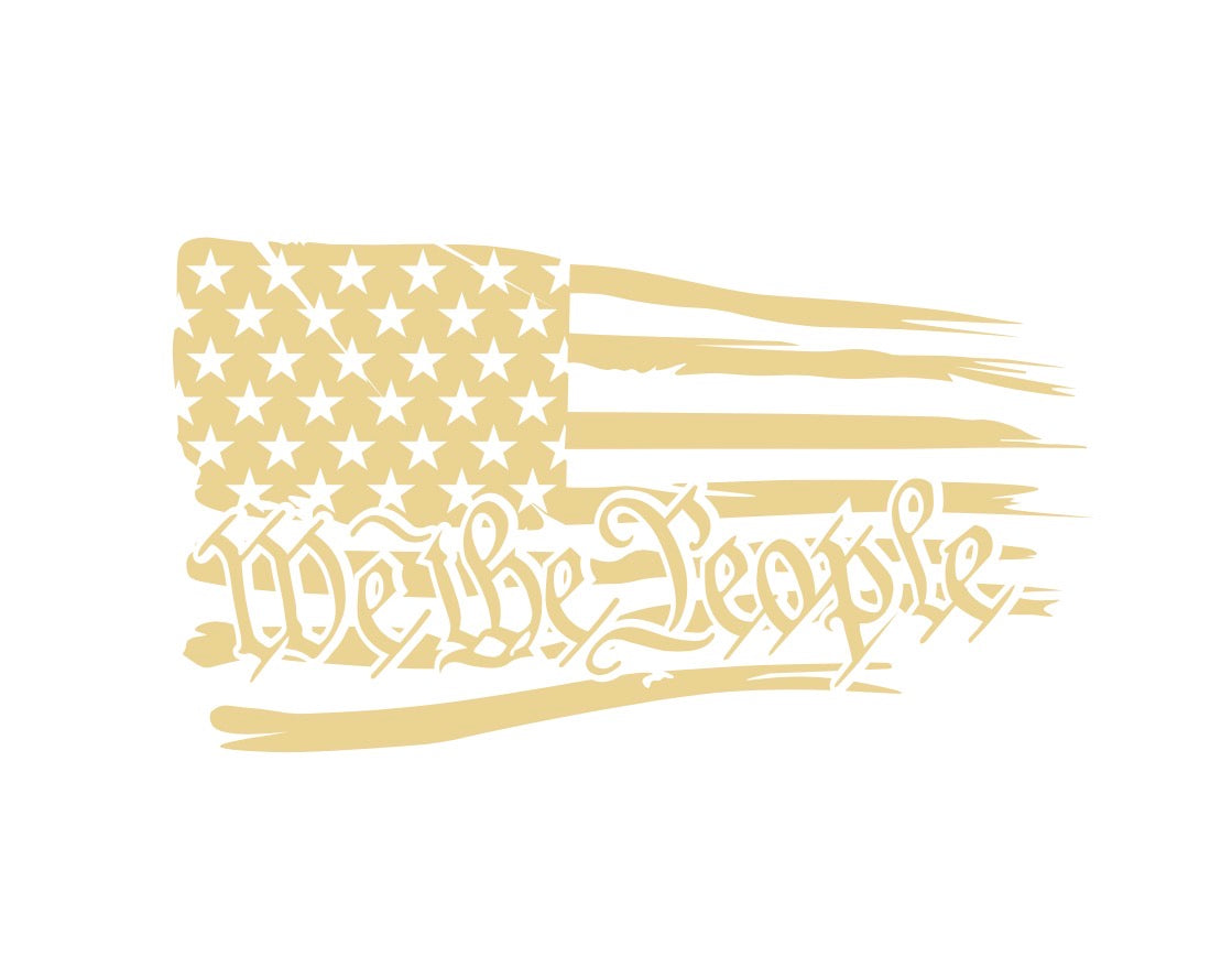 We The People Flag Decal