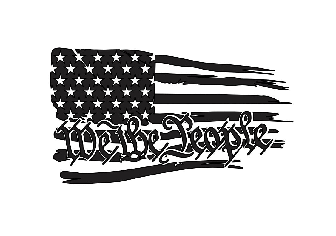 We The People Flag Decal