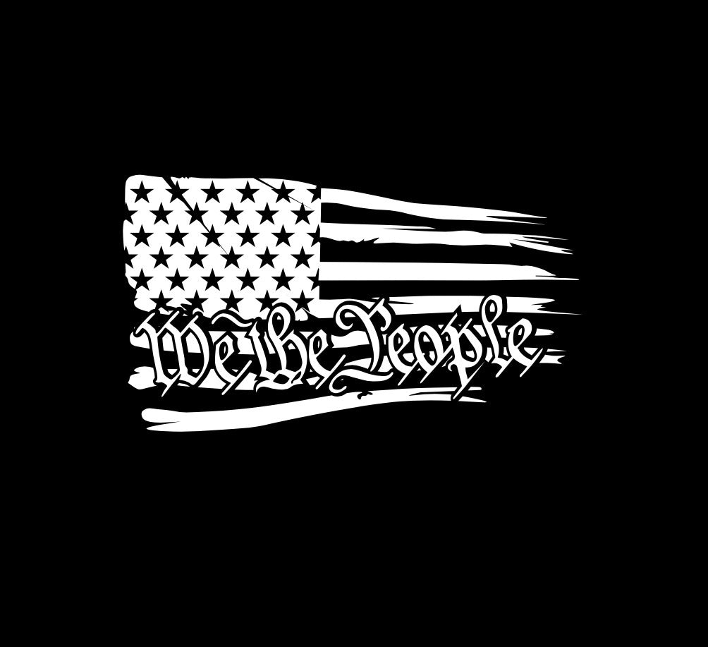 We The People Flag Decal