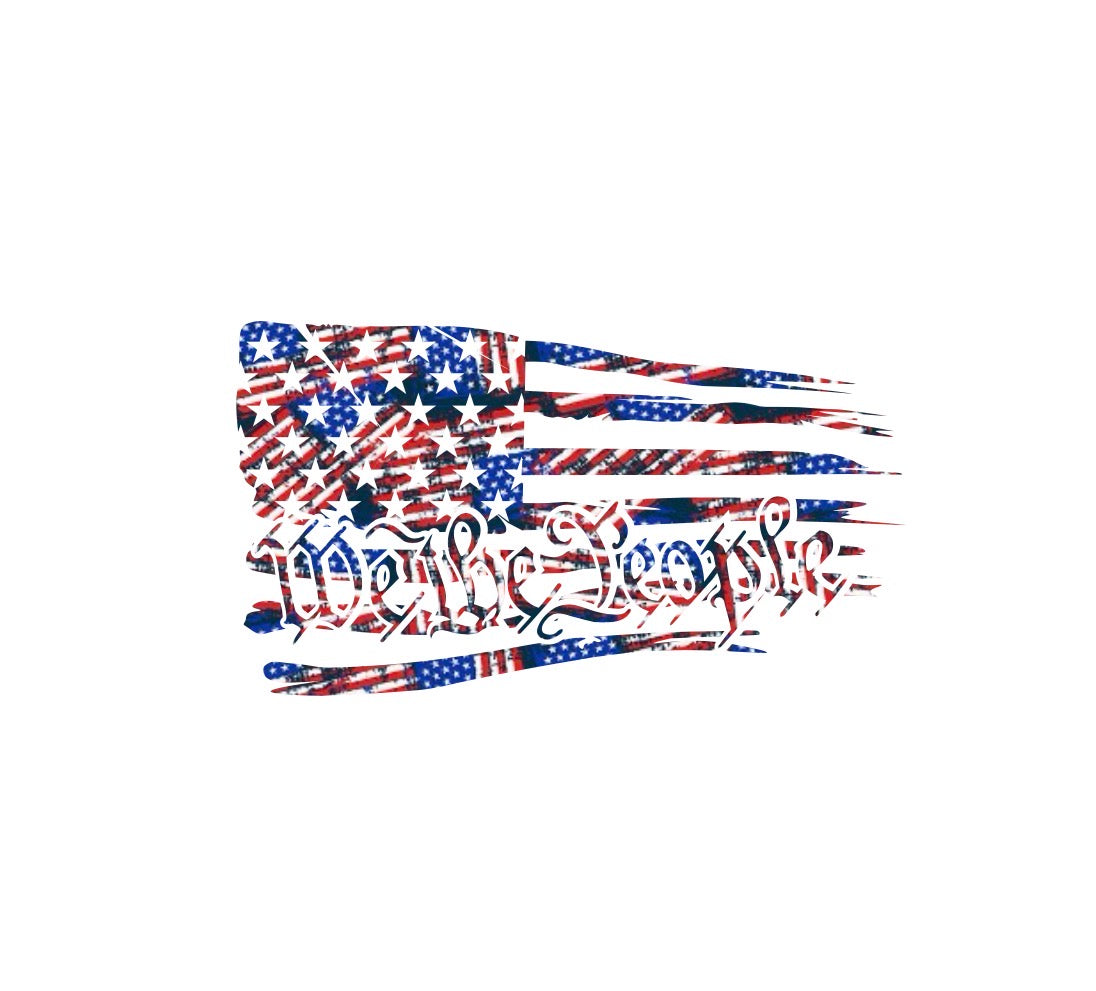 We The People Flag Decal