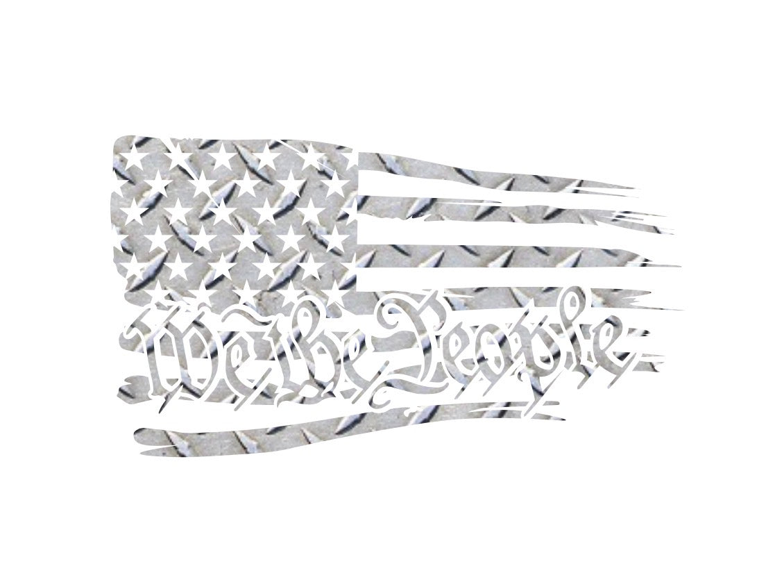 We The People Flag Decal