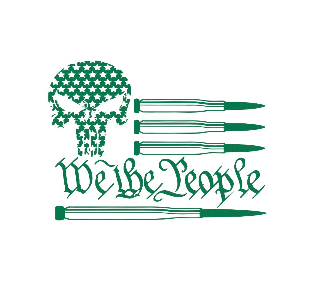 We The People Skull & Bullets Decal