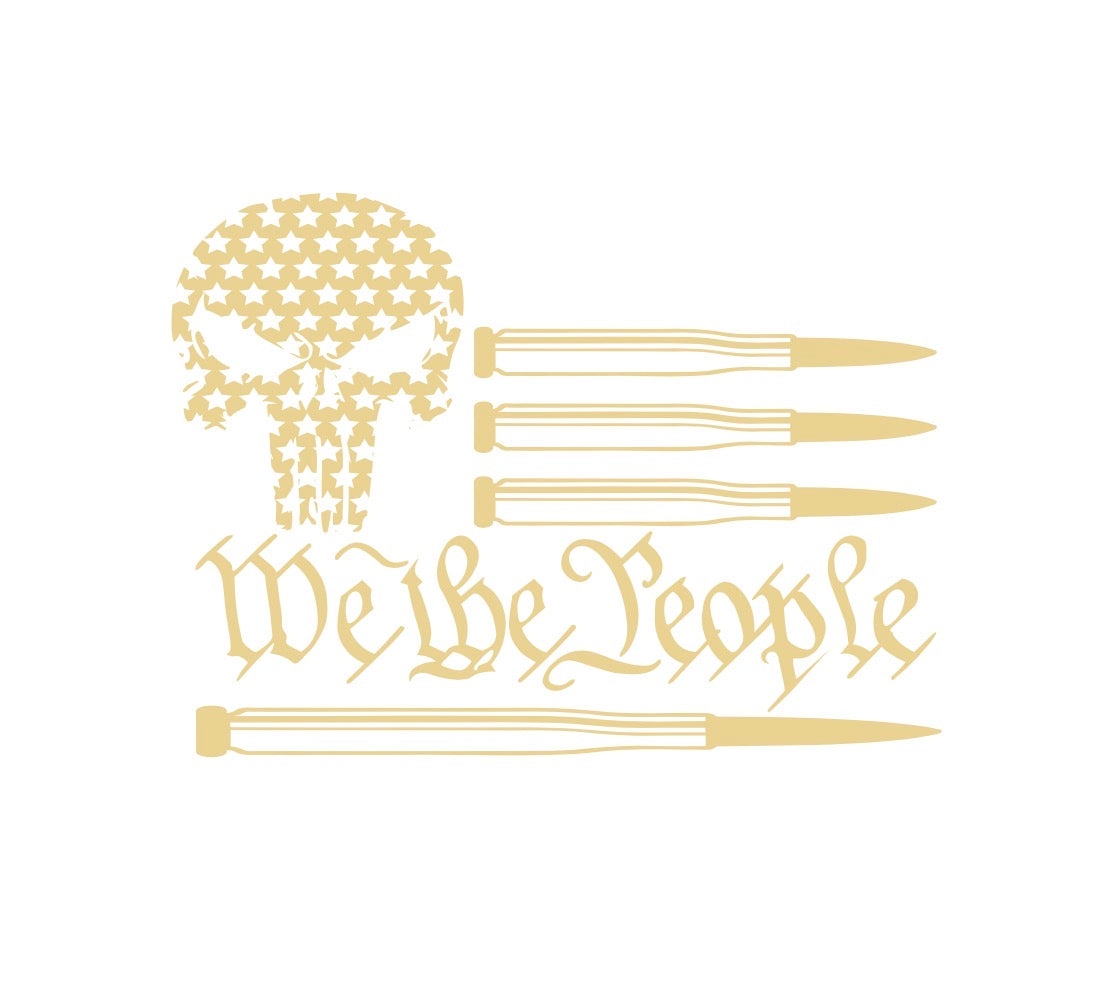 We The People Skull & Bullets Decal