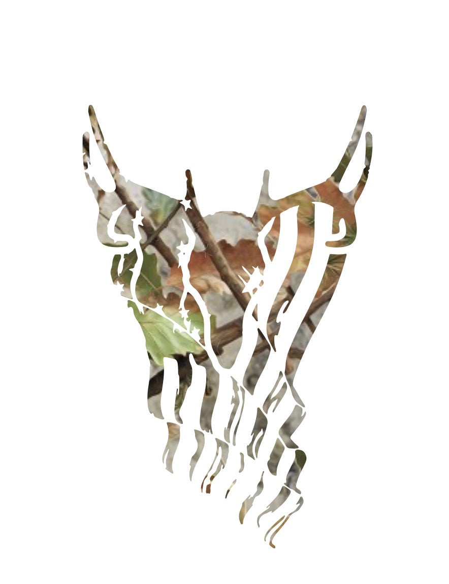 Buck Skull Flag Decal