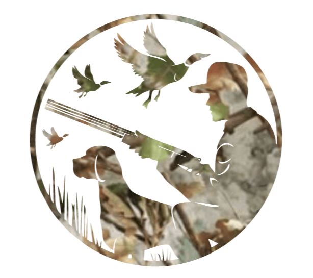 Hunter with Hunting Dog and Birds Decal