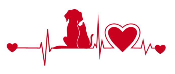 Cat and Dog EKG/Heartbeat Decal 1