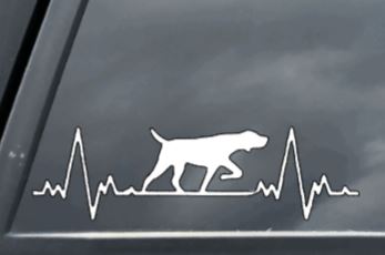 German Shorthaired Pointer EKG/Heartbeat Decal