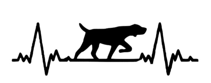 German Shorthaired Pointer EKG/Heartbeat Decal