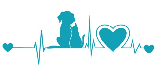 Cat and Dog EKG/Heartbeat Decal 1