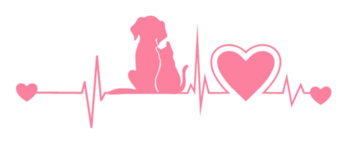 Cat and Dog EKG/Heartbeat Decal 1