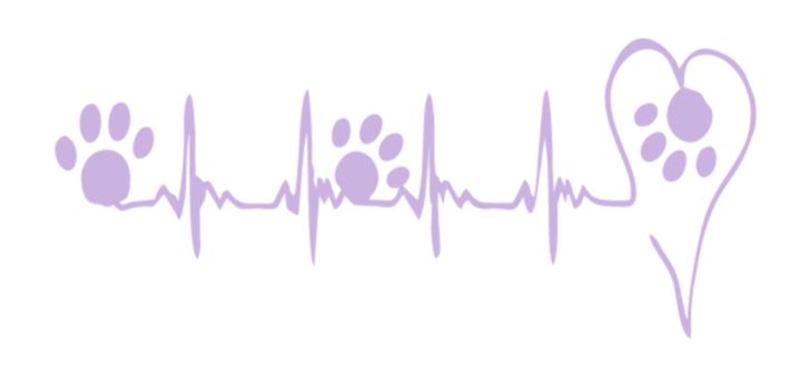 Heart and Paw EKG/Heartbeat Decal