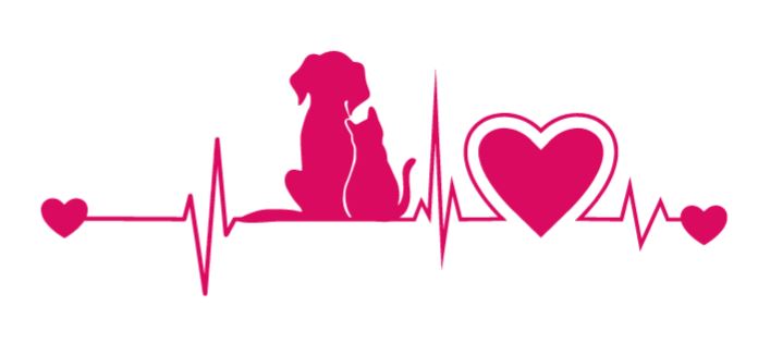 Cat and Dog EKG/Heartbeat Decal 1