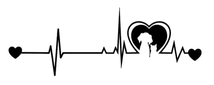 Cat and Dog EKG/Heartbeat Decal 2