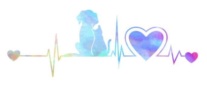 Cat and Dog EKG/Heartbeat Decal 1