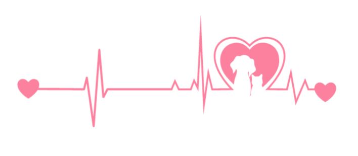 Cat and Dog EKG/Heartbeat Decal 2